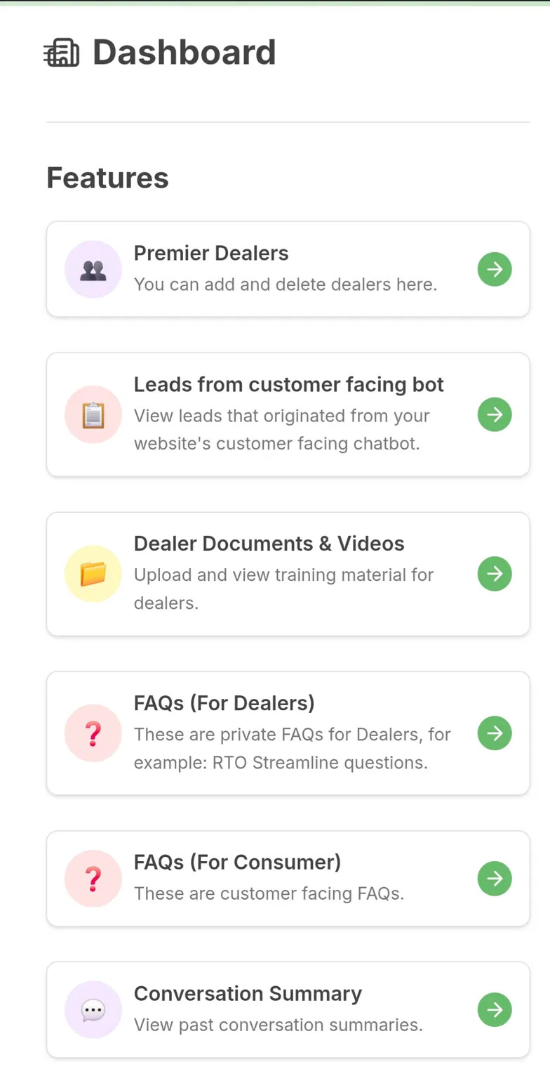 Dashboard — RepBot dashboard